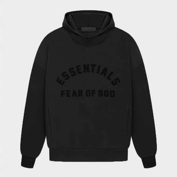 Fear Of God Essentials Hoodie - Jet Black - Picture 1 of 5